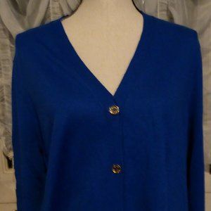 MICHAEL KORS Women Blue Cardigan Sweater Blouse